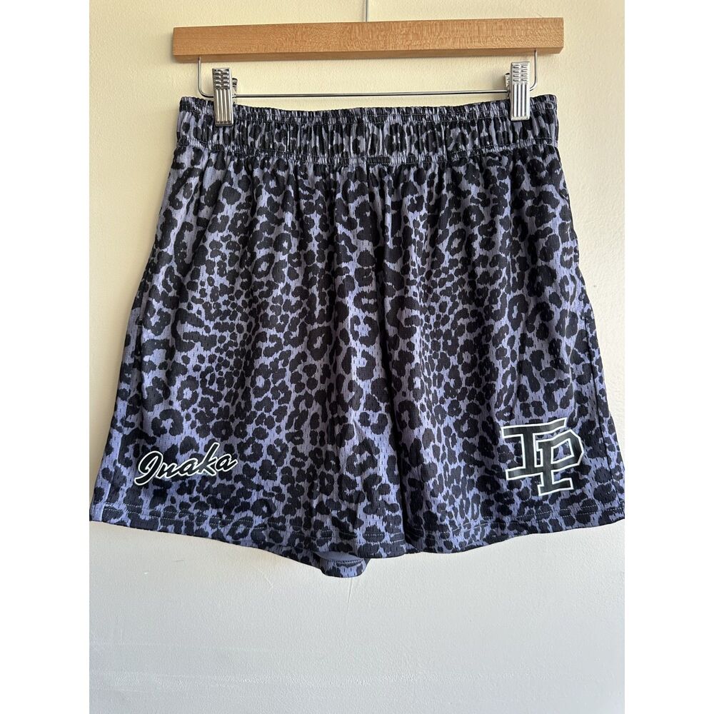 Inaka Power Men’s 5” Mesh Shorts Gray Black Leopard Print Limited Release Size M